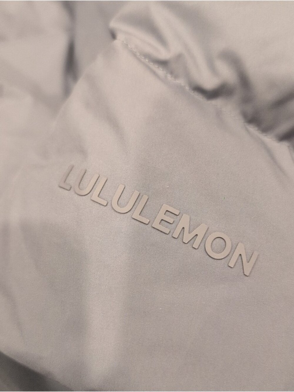 Lululemon Wunder Puff Long Jacket Oil Grey / Belgian Blue Like new - Picture 5 of 9